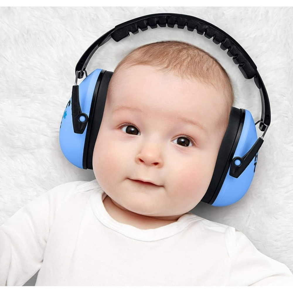 Heartek Kids Earmuffs Hearing Protection - Junior Ear Defenders Ocean Blue